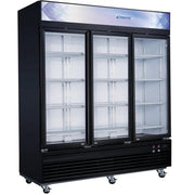 Dukers DSM-69F 78-inch three glass hinged door commercial merchandiser freezer