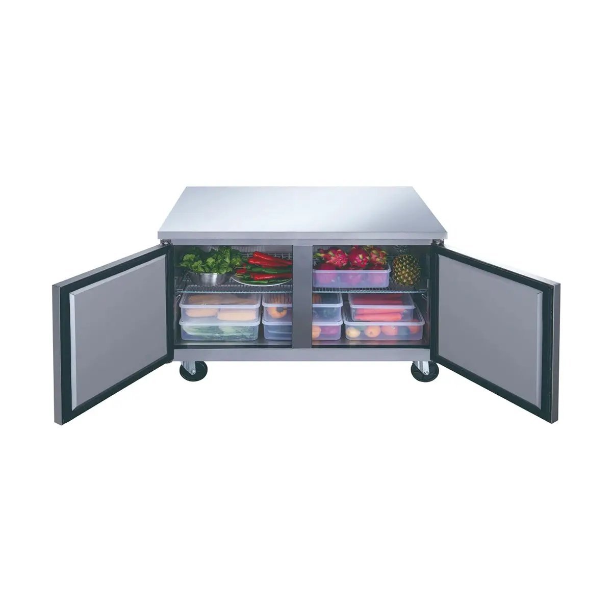 Dukers Appliance Co DUC36R 36" 2-Doors Undercounter Refrigerator, Stainless Steel, 9.6 cu. ft.