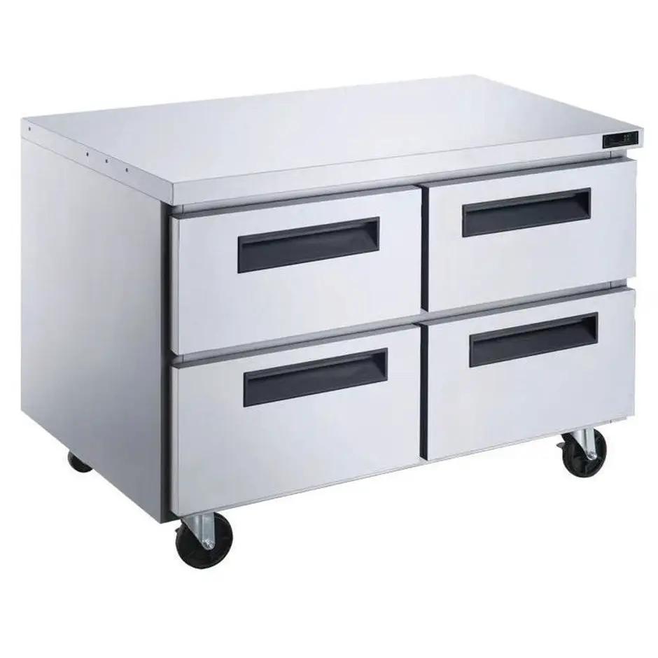 Dukers DUC36R-D2 36-inch undercounter refrigerator with 2 pull-out drawers, stainless steel