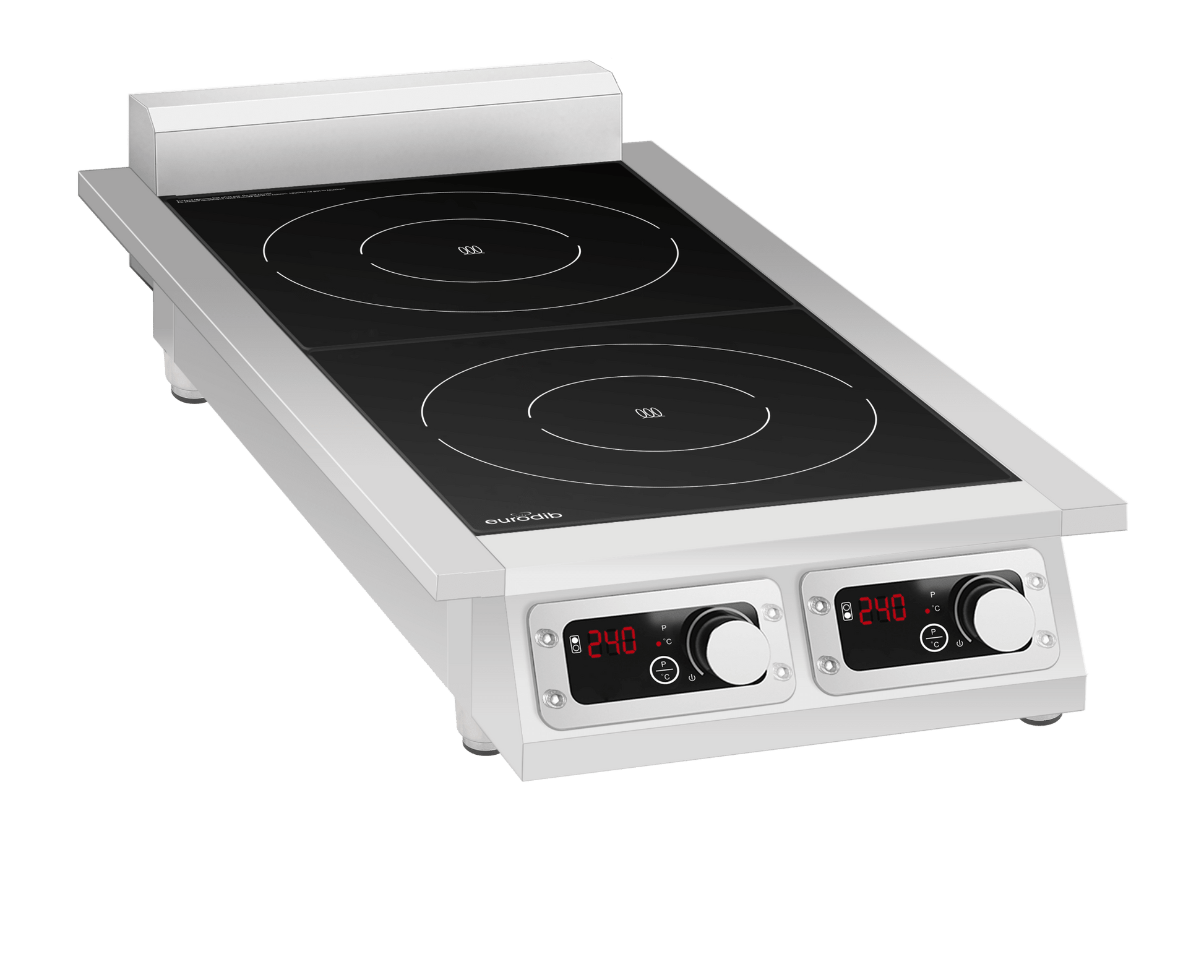 Eurodib CCI2351PH two-hub countertop commercial induction range 3.5kW per hub single-phase