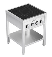 Eurodib FCIHD435OS3PH heavy-duty floor 4-hub induction range with open stand 3.5kW per hub three-phase
