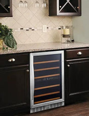 Eurodib USF54D 46-Bottle Undercounter Dual Zone Wine Cellar