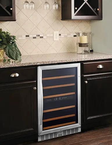 Eurodib USF54D 46-Bottle Undercounter Dual Zone Wine Cellar