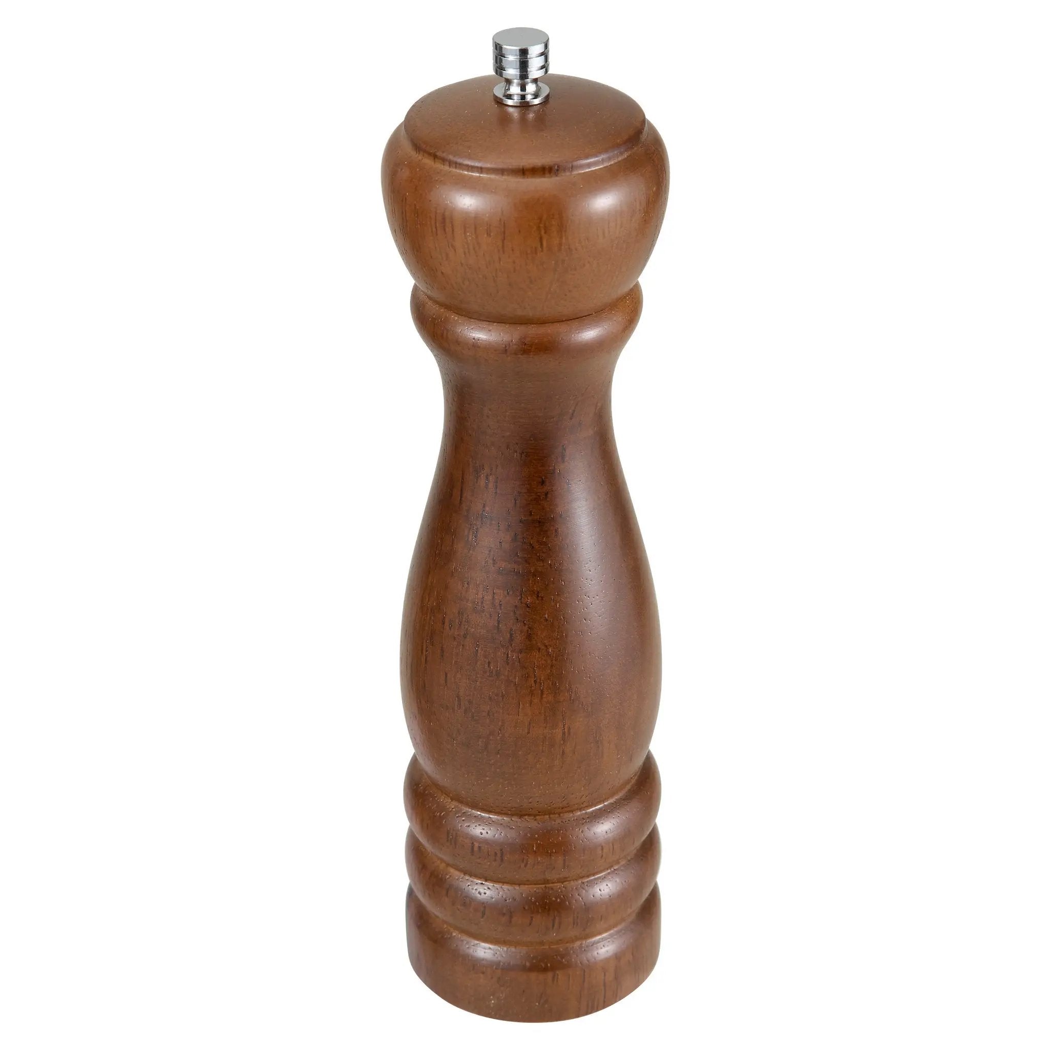 8" Traditional Pepper Mill, Oak Finish by Winco (8-traditional-pepper-mill-oak-finish)