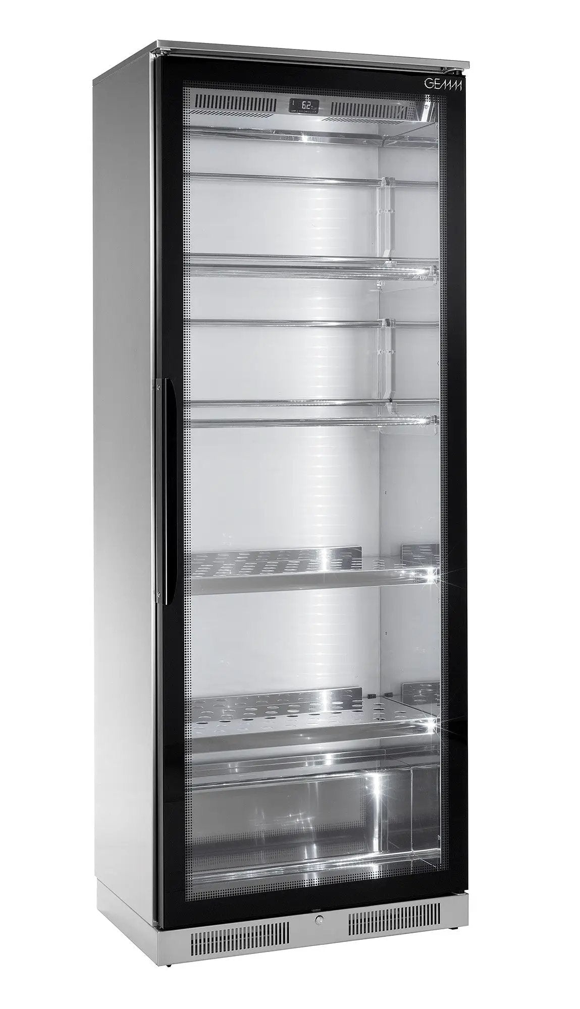 Gemm WD5121 stainless steel wine cabinet 104-bottle capacity with static and ventilated cooling