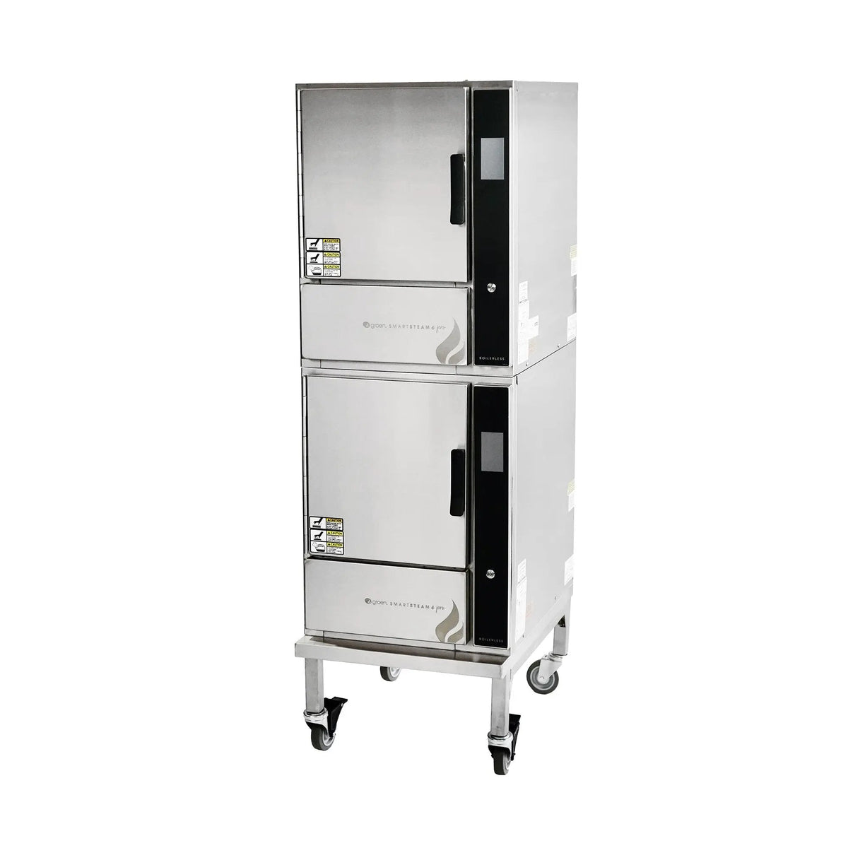 Groen (2)GSSP-BL-5ES 10-Pan SmartSteam Pro Convection Steamer - Double Stacked, Stand, Boilerless, 208V 1-Phase