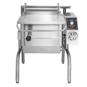 Groen BPM-15EC 15 Gallon Tilt Skillet - Manual Tilt, Stainless Clad Pan, Open Leg Base, 208V 1-Phase