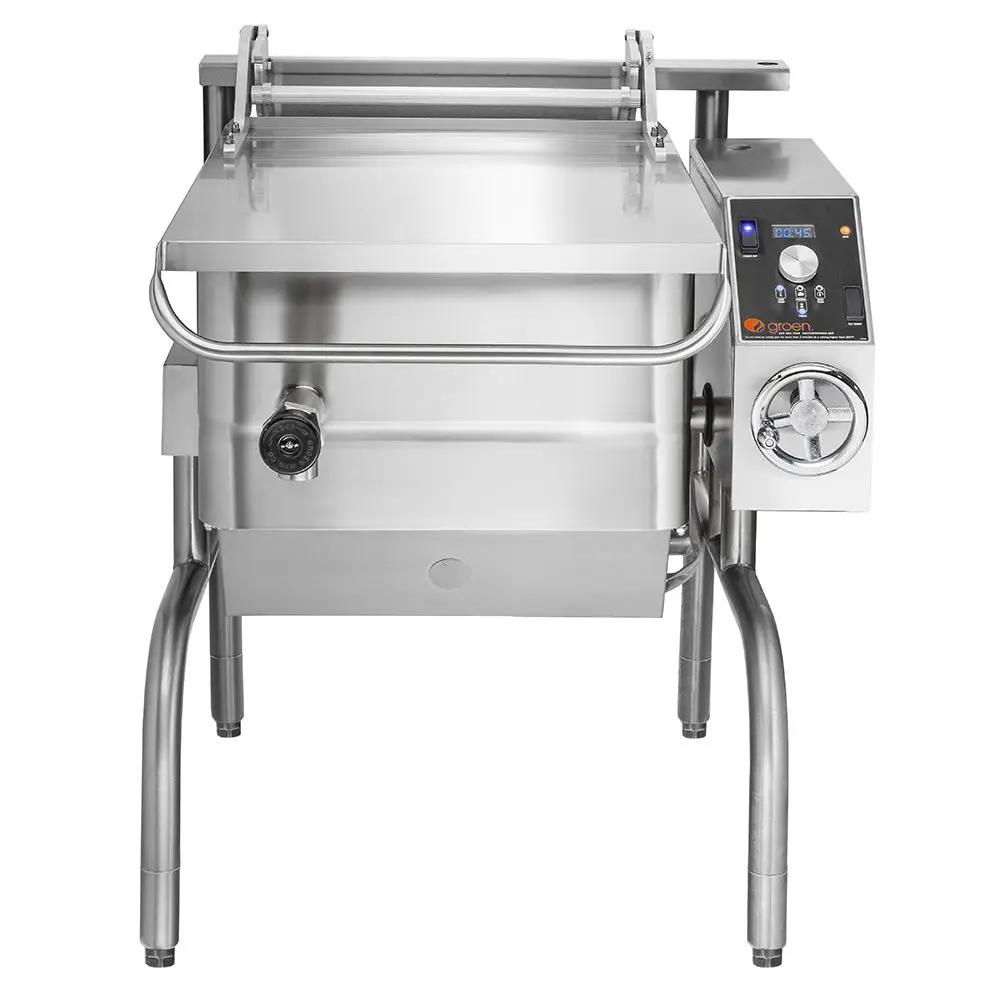 Groen BPM-15GSP 15 Gallon Tilt Skillet - Manual Tilt, Stainless Clad Pan, Open Leg Base, Natural Gas