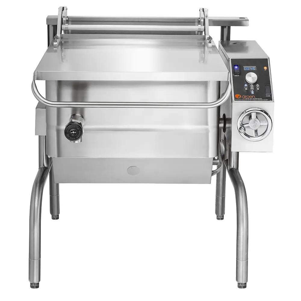 Groen BPM-30GA 30 Gallon Tilt Skillet - Manual Tilt, Stainless Clad Pan, Open Leg Base, Natural Gas