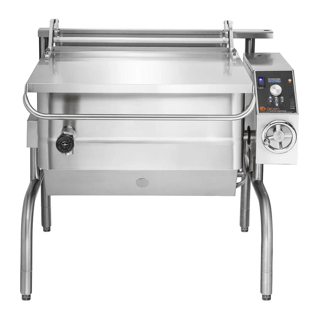 Groen BPM-40GC 40 Gallon Tilt Skillet - Manual Tilt, Stainless Clad Pan, Open Leg Base, Natural Gas