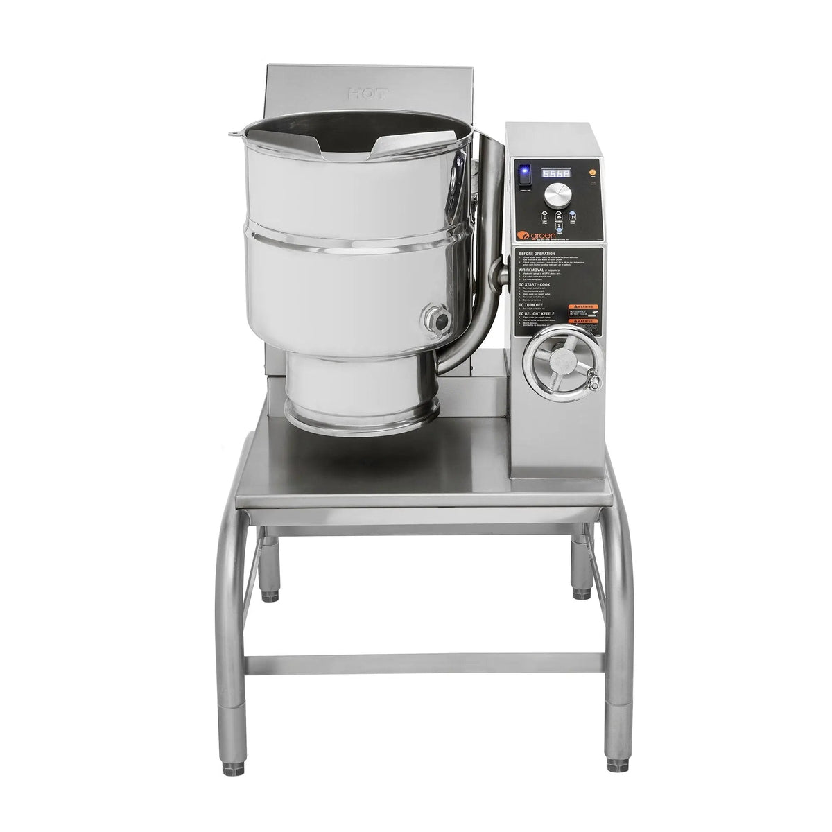 Groen TDH-40C 10 Gallon Steam Jacketed Kettle - Manual Tilt, Countertop, Natural Gas