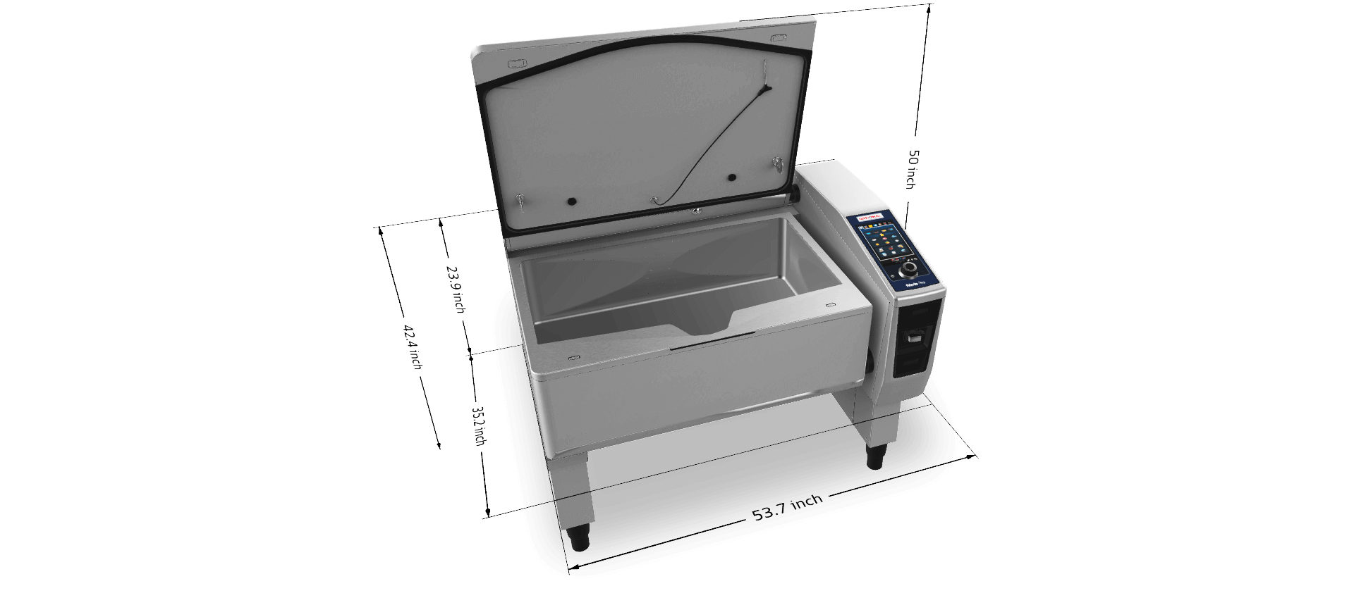 Rational iVario Pro XL - 40 Gallon Electric Tilt Skillet with Base - 208/240V 3PH