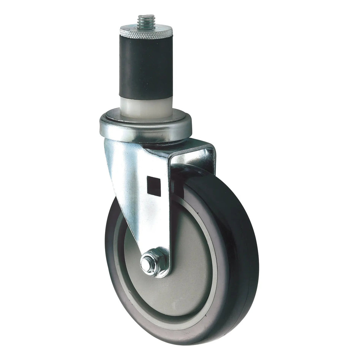 Caster for 1-5/8" & 1-1/2" Standard Tubing, 2pcs, 5"Dia by Winco (caster-for-1-5-8-1-1-2-standard-tubing-2pcs-5dia)