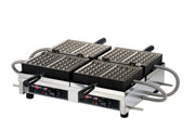 Krampouz WECCBBAT double Brussels 4x6 waffle machine 180-degree opening 240V