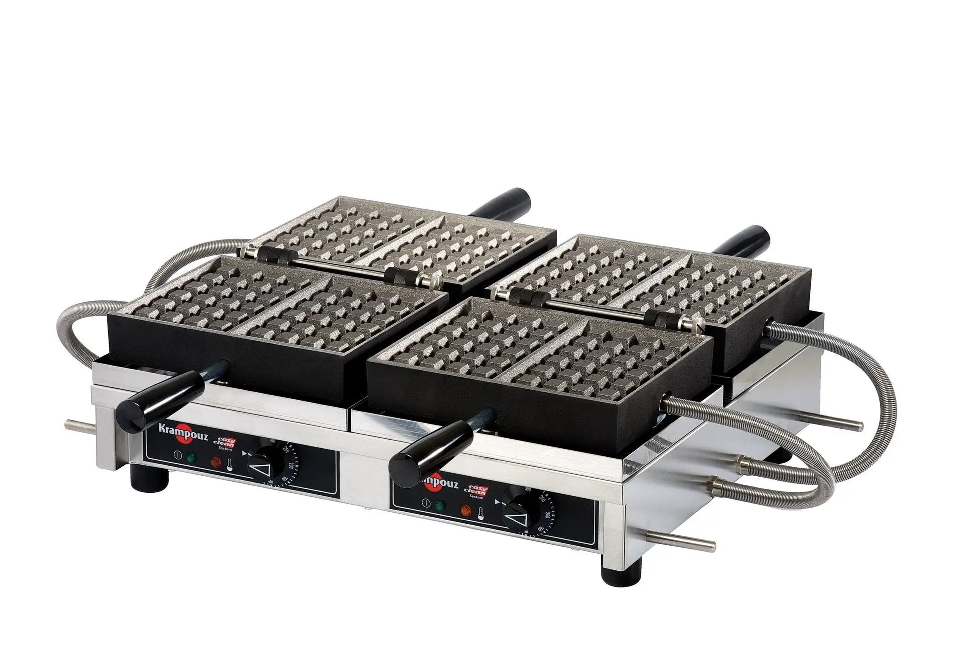 Krampouz WECCBBAT double Brussels 4x6 waffle machine 180-degree opening 240V