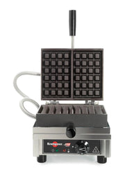 Krampouz WECCBCAS Brussels 4x6 waffle machine 90-degree opening 120V