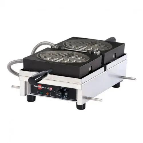 Krampouz WECDCAAS round waffle machine 180-degree opening 120V