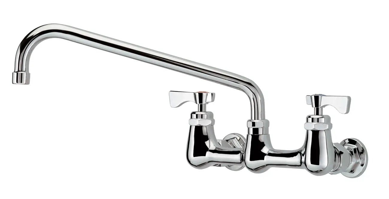 Krowne 14-812L Silver Series 8" Wall Mount Faucet with 14" Spout by Krowne (krowne-14-812l-silver-series-8-wall-mount-faucet-with-14-spout)