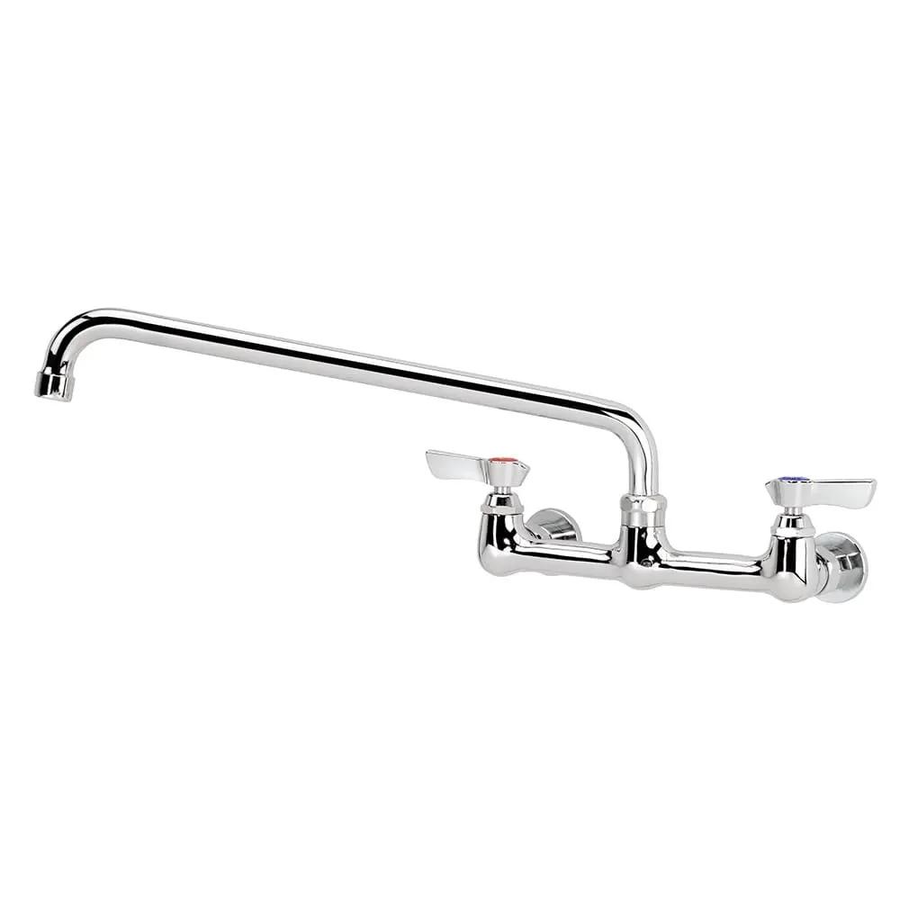Krowne 12‐814L, Silver Series 8" Center Wall Mount Faucet, 1/4 turn ceramic valves, with 14" Spout