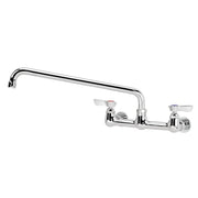 Krowne 12‐814L, Silver Series 8" Center Wall Mount Faucet, 1/4 turn ceramic valves, with 14" Spout