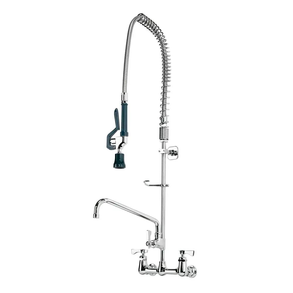 Krowne Royal Series 8" Center Wall Mount Pre - Rinse with Add - on Faucet, 12" Spout - Model - 17 - 109WL