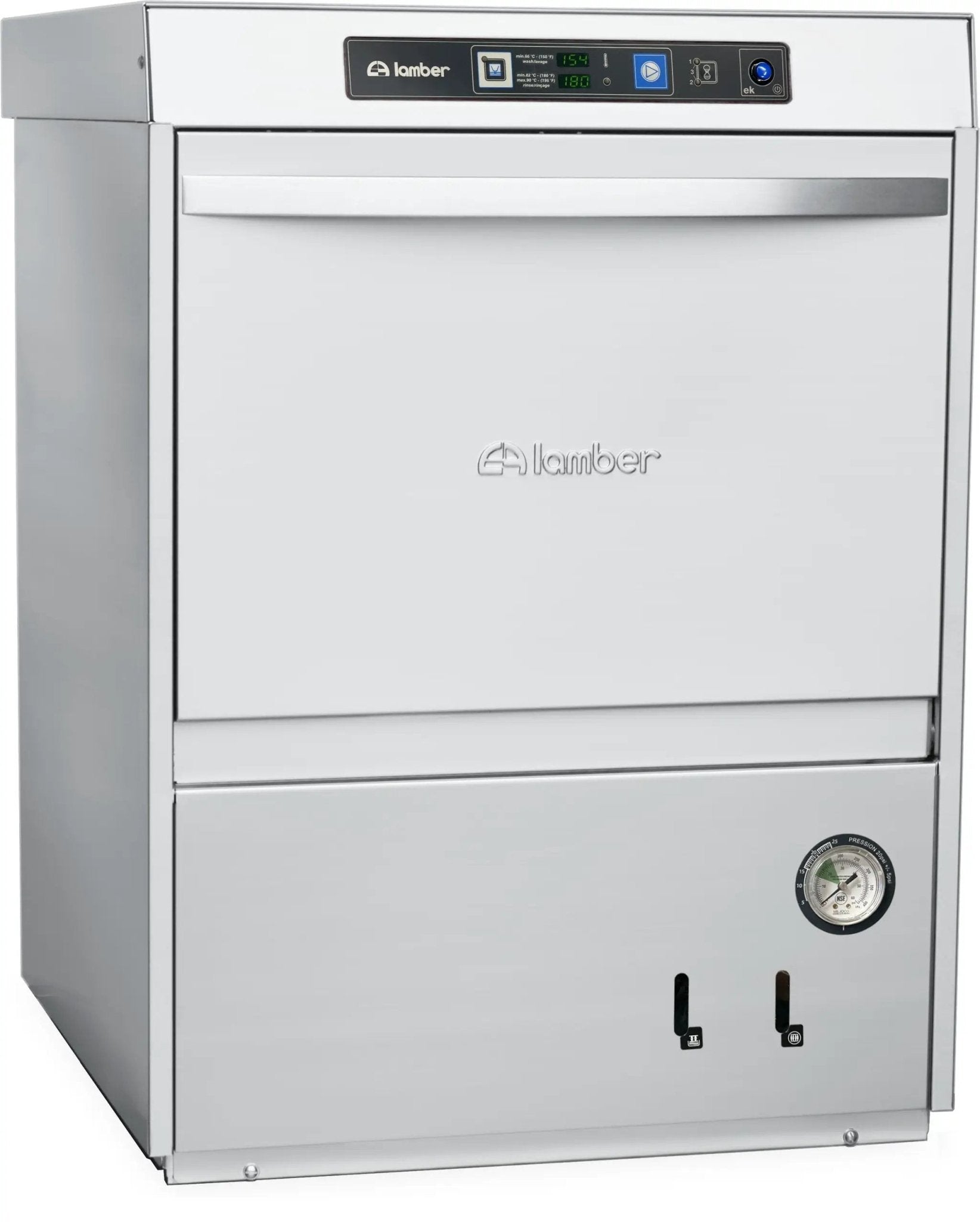 Lamber F99EKDPS Deluxe Undercounter Dishwasher 208V 2 Level Wash Higher Opening
