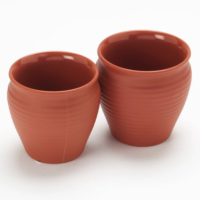 Traditional Indian Melamine Terracotta Kullad tea cup- 5 Oz - Pack of 6