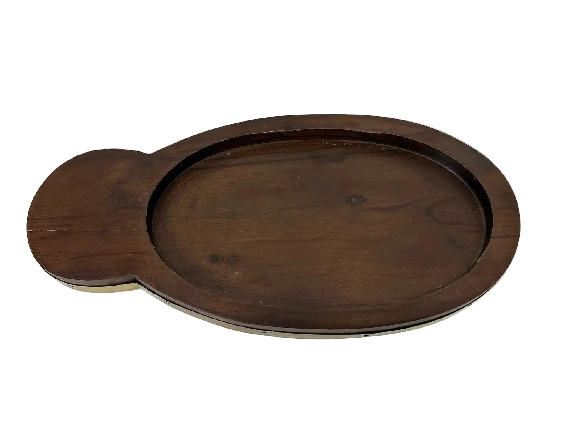 Gold Cast Iron Fish Sizzler with Wooden Board by Nishi Enterprise Inc (gold-cast-iron-fish-sizzler-with-wooden-board)