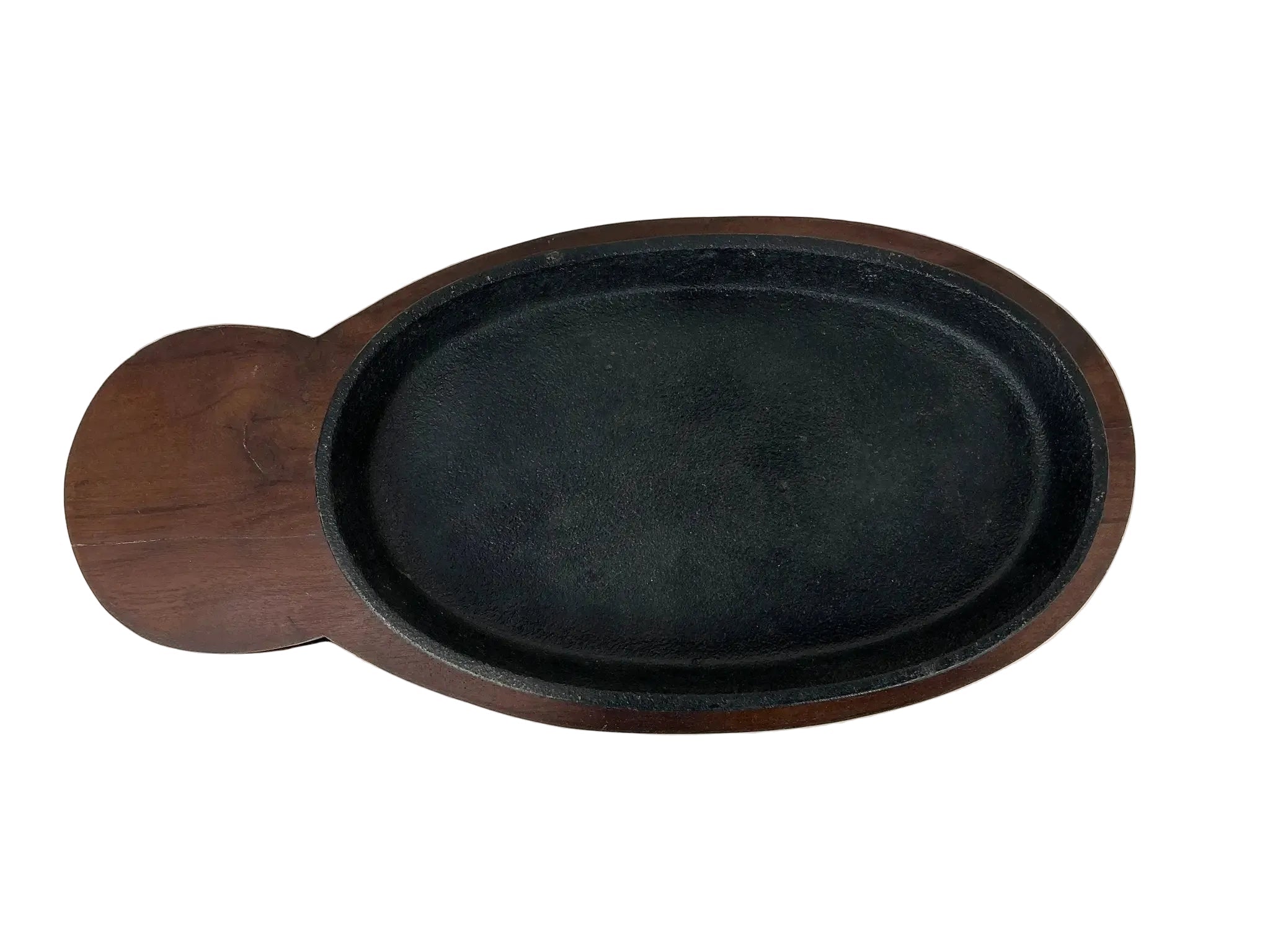 Gold Cast Iron Fish Sizzler with Wooden Board by Nishi Enterprise Inc (gold-cast-iron-fish-sizzler-with-wooden-board)
