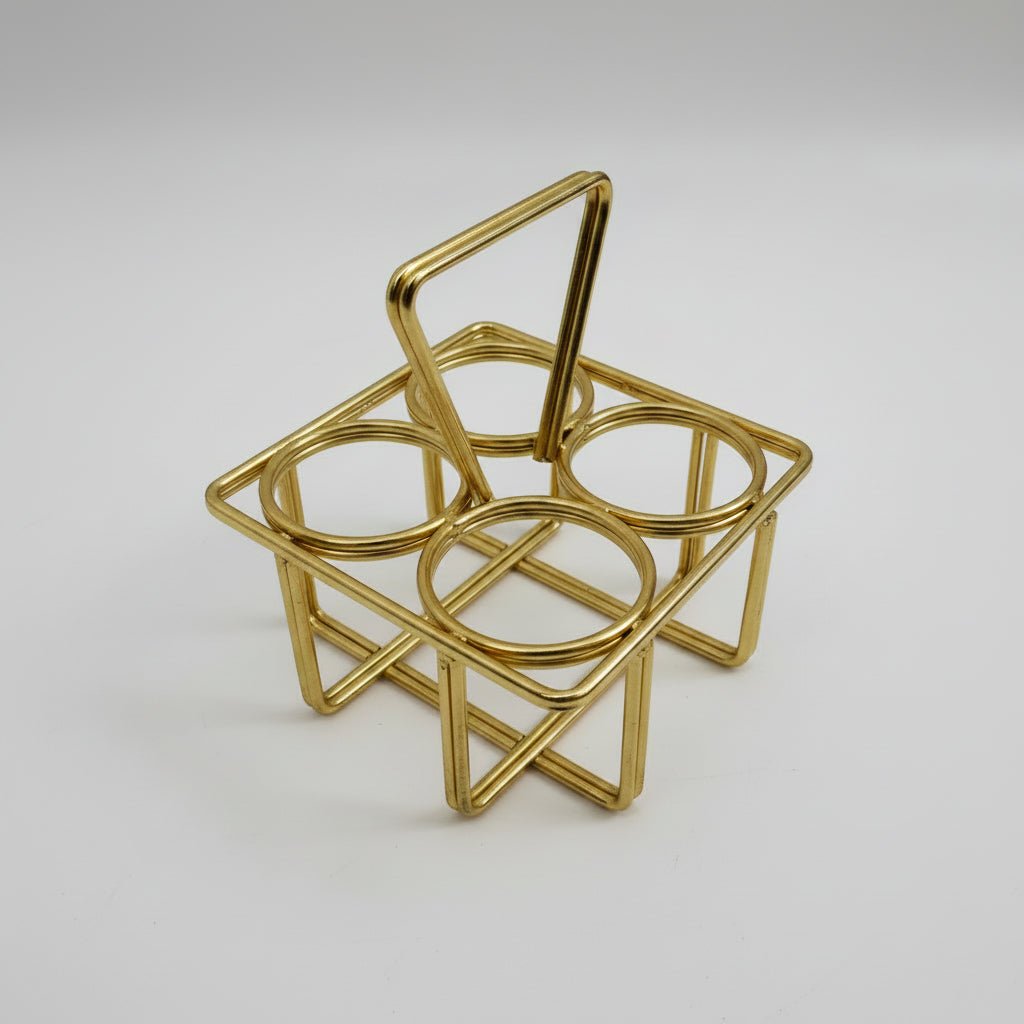 Gold Chai Carrier for 4 Glasses Product Image