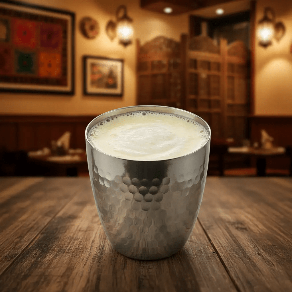 Hammered Stainless Steel Curved Tumbler Cup - 12oz by Nishi Enterprise Inc (hammered-stainless-steel-curved-tumbler-lassi-cup)