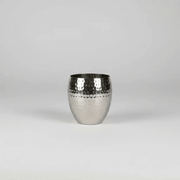 Hammered Stainless Steel Oval Shaped Tumbler Cup - 8 Oz. Product Image