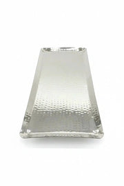 Hammered Stainless Steel Rectangular Tray, Mirror Coated Product Image