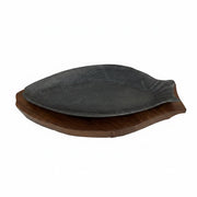 Iron Fish Sizzler Plate with Wood Liner Overview