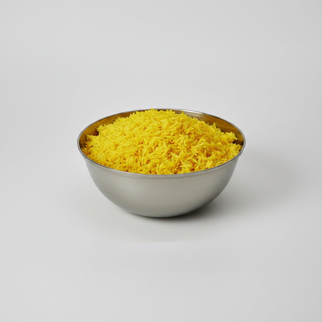 Stainless Steel Mukta Katori - 16 Oz. With Rice Inside