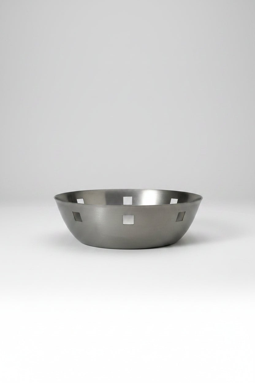 Stainless Steel Round Bread Basket - 7.5" Product Image Straight Ahead