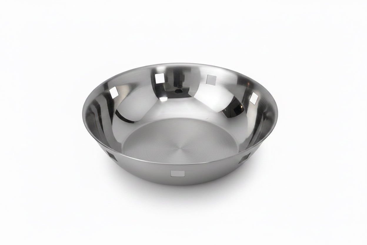 Stainless Steel Round Bread Basket - 7.5" Product Image