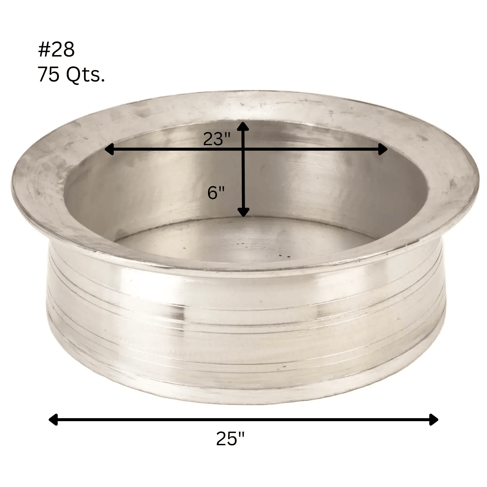 Extra Heavy Duty 8mm Aluminum Biryani Handi Lagan Brazier with Lid by Nishi (aluminum-biryani-lagan-brazier)