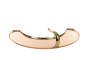 Hammered Copper Moon Thali with Brass Handle Product Image