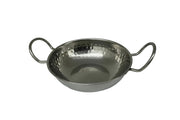 Hammered Stainless Steel Kadai Serving Bowl with Wire Handles 16oz by Nishi Enterprise Inc (hammered-stainless-steel-kadai-serving-bowl-with-wire-handles-16oz)