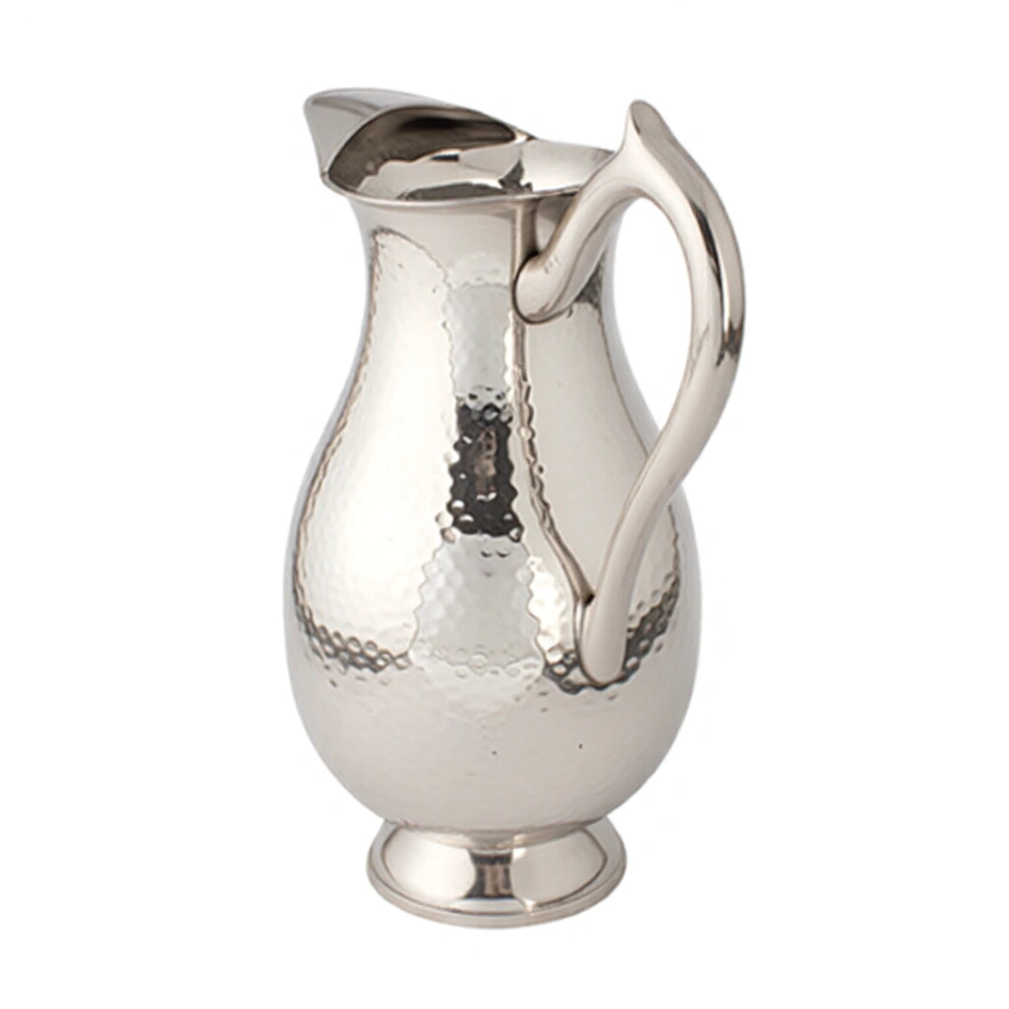 Hammered Stainless Steel Surahi Style Water Pitcher 72 Oz.