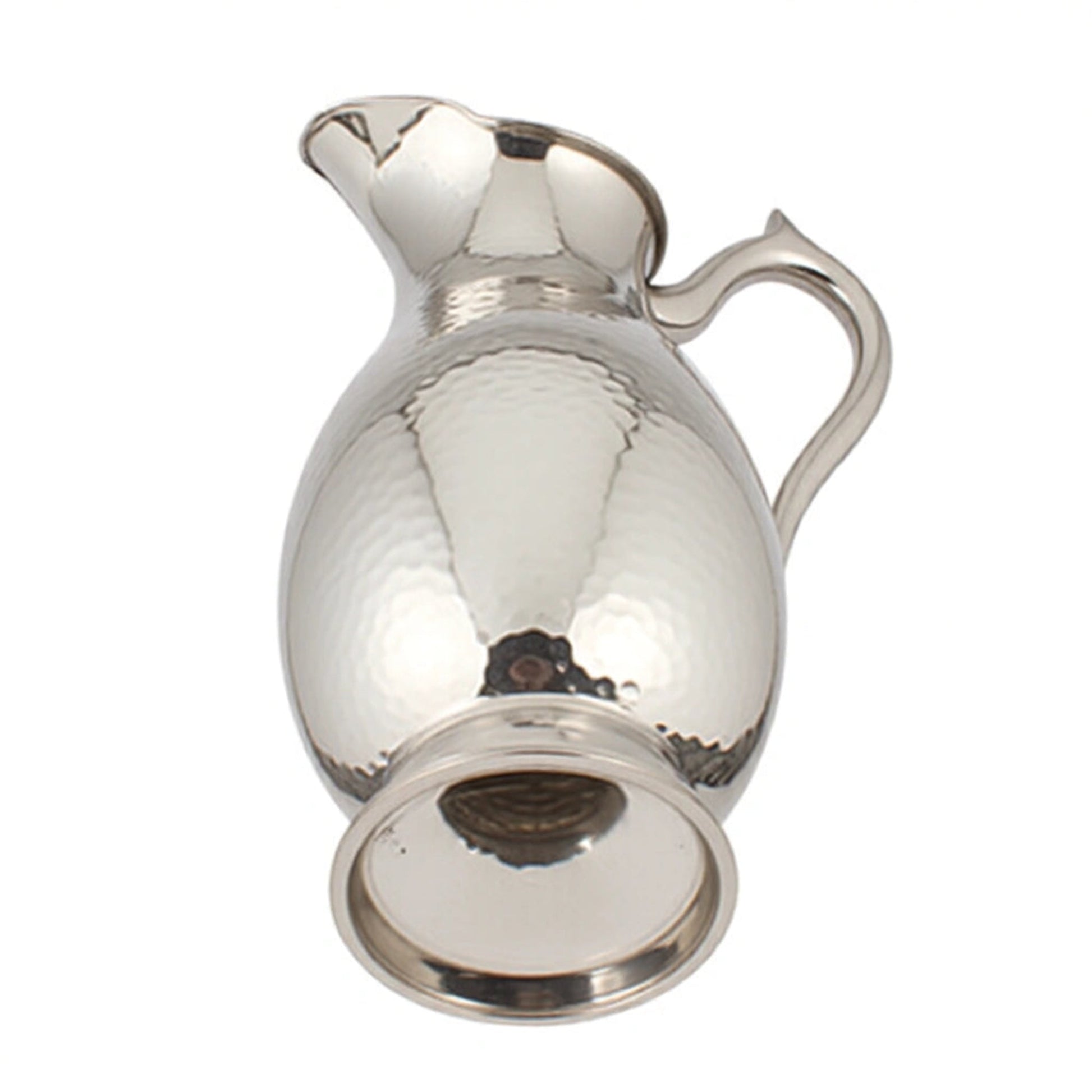 Hammered Stainless Steel Surahi Style Water Pitcher 72 Oz.