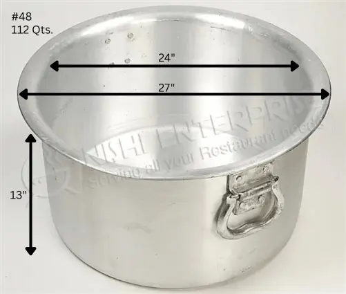 Heavy Duty 5mm Aluminum Patila Sauce Pot with Lid