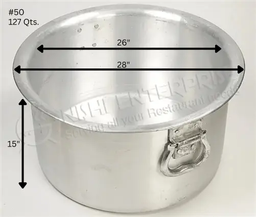 Heavy Duty 5mm Aluminum Patila Sauce Pot with Lid