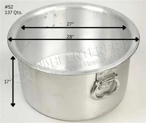 Heavy Duty 5mm Aluminum Patila Sauce Pot with Lid