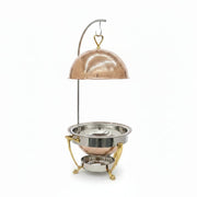 Rose gold Silver Chafing Dish with Brass Handles Product Image