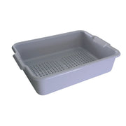 Thunder Group 20-1/2" x 15-1/2" x 5?, Perforated Bus Box, Gray Color, Polypropylene, No Dishwashing, No Microwave by Thunder Group (thunder-group-20-1-2-x-15-1-2-x-5-perforated-bus-box-gray-color-polypropylene-no-dishwashing-no-microwave)