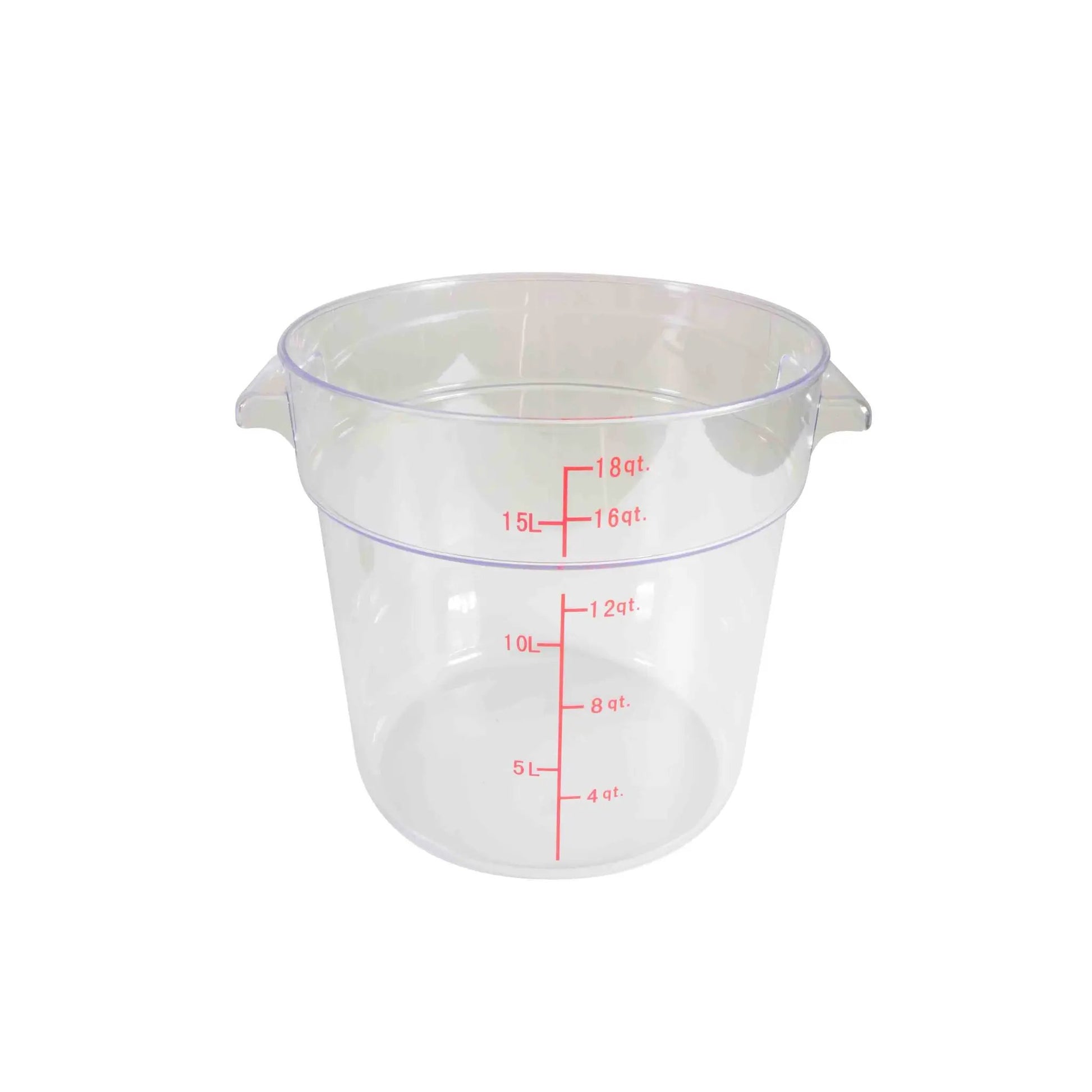 Thunder Group 18 qt, 12-2/5" Diameter x 12" Height, Round Food Storage Container, Clear Color, Polycarbonate, withstand temperature from -40°F up to 210°F, Dishwasher Safe, Break-Resistant, Shatter-Resistant, No Microwave, No Oven, NSF by Thunder Group (thunder-group-18-qt-12-2-5-diameter-x-12-height-round-food-storage-container-clear-color-polycarbonate-withstand-temperature-from-40-f-up-to-210-f-dishwasher-safe-break-resistant-shatter-resistant-no-microwave-no-oven-nsf)