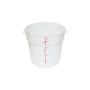 Thunder Group 18 qt, 12-2/5" Diameter x 12" Height, Round Food Storage Container, White Color, Polypropylene, withstand temperature from -40°F up to 160°F, Dishwasher Safe, No Microwave, No Oven, NSF by Thunder Group (thunder-group-18-qt-12-2-5-diameter-x-12-height-round-food-storage-container-white-color-polypropylene-withstand-temperature-from-40-f-up-to-160-f-dishwasher-safe-no-microwave-no-oven-nsf)