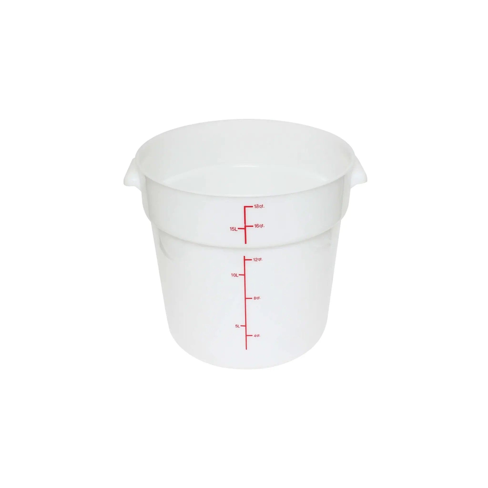 Thunder Group 18 qt, 12-2/5" Diameter x 12" Height, Round Food Storage Container, White Color, Polypropylene, withstand temperature from -40°F up to 160°F, Dishwasher Safe, No Microwave, No Oven, NSF by Thunder Group (thunder-group-18-qt-12-2-5-diameter-x-12-height-round-food-storage-container-white-color-polypropylene-withstand-temperature-from-40-f-up-to-160-f-dishwasher-safe-no-microwave-no-oven-nsf)